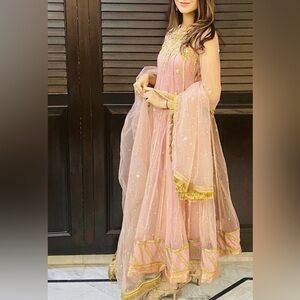 Elegant Pink Embroidered Dress